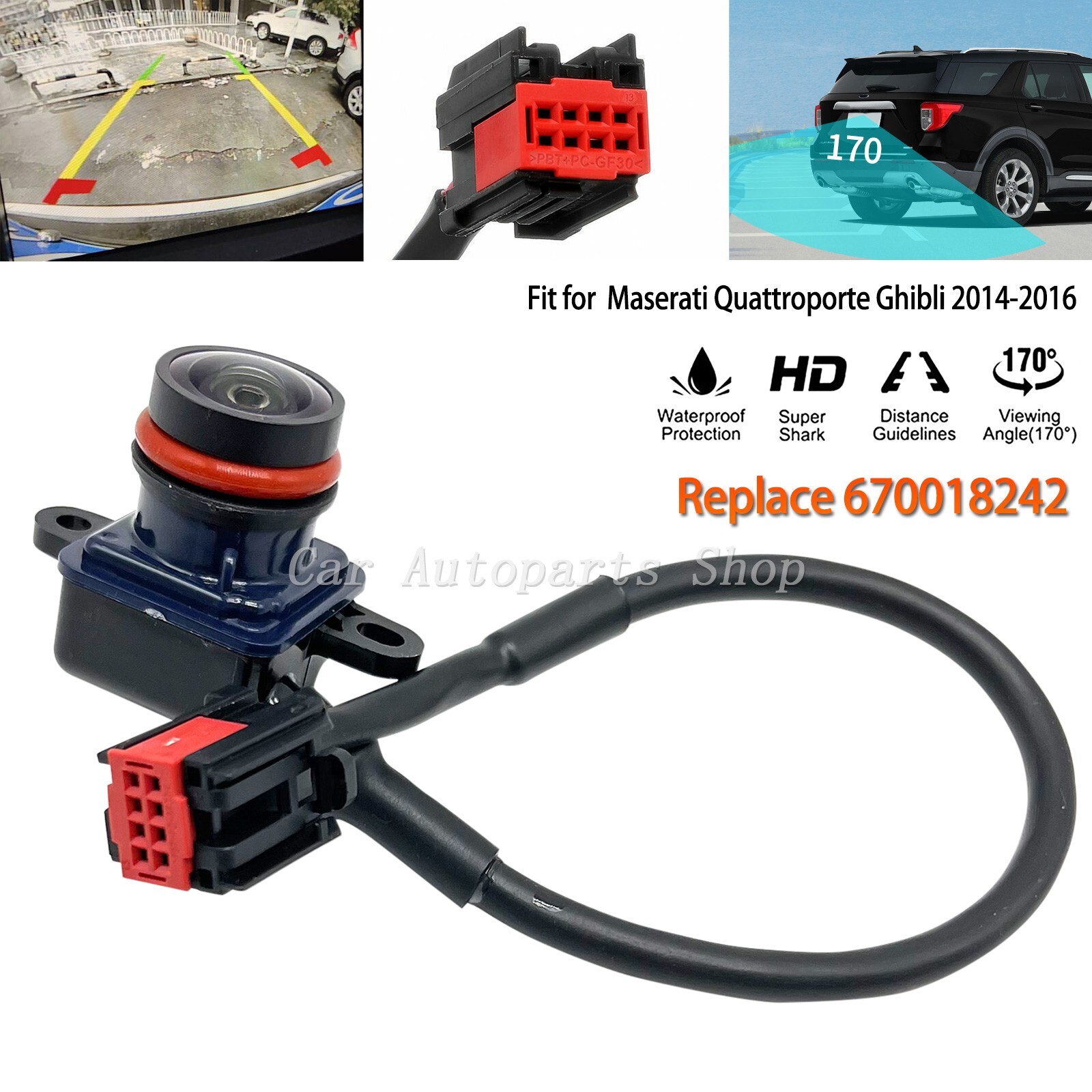 Rear View Back Up Camera Fit For Maserati Quattroporte Ghibli 2014 2015 2016