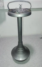 Vintage 1950s Metal Floor Standing Ashtray Smoking Cigarette Retro Ashtray Tall
