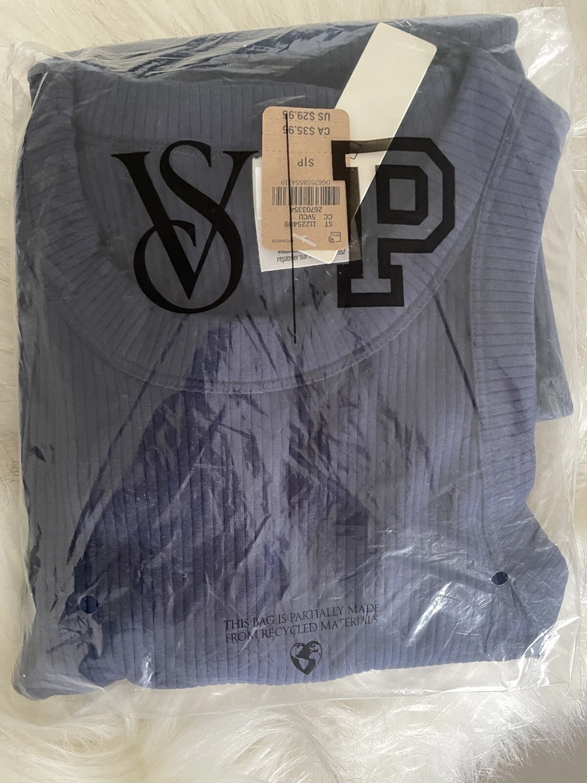 UNDERCOVER Abito midi Victorias Secret PICCOLA costola blu navy