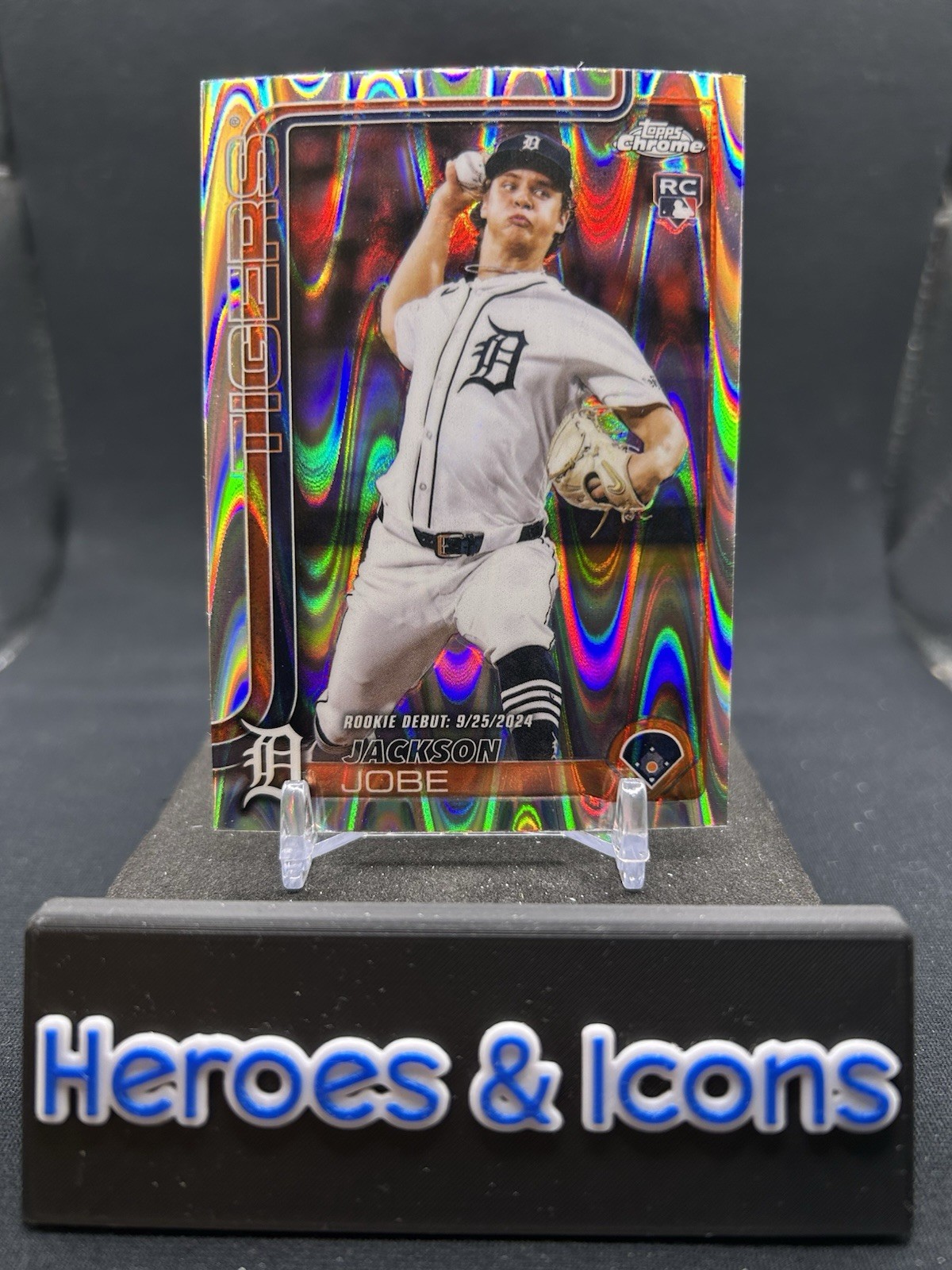 2025 Topps Chrome Update Jackson Jobe #USC48 RayWave Refractor Rookie Tigers 🚨