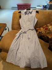 Tommy Hilfiger Light Blue Size 6 Sleeveless Shirt Dress