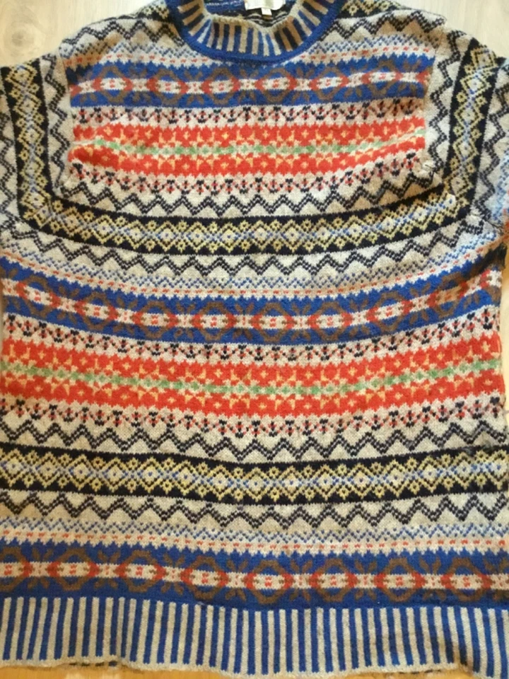 Eribe Eribé Schottland Herren Strickpullover Fair Isle 100% Lammwolle Größe XL - Bild 4 von 4