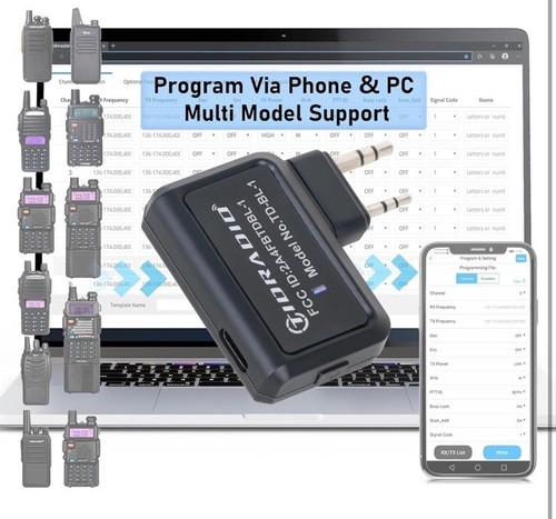 Ham Radio Wireless Programmer Adapter APP and PC Program for Baofeng UV-5R 888S - Zdjęcie 8 z 8