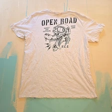 Herencia CG XL White T-shirt Open Road Whisky Gasoline Graphic Mexico Motorcycle