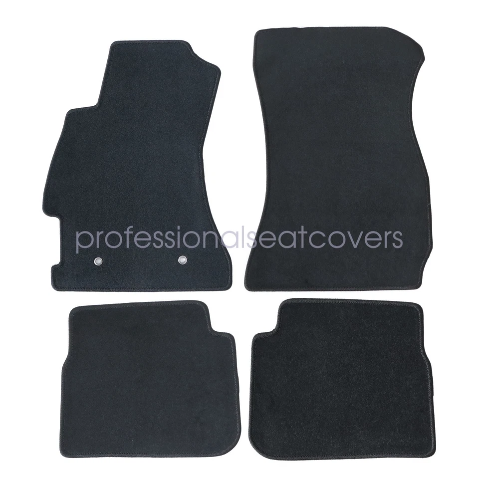 Alfombrillas delanteras y traseras alfombra impermeable terciopelo negro para 08-14 Subaru Impreza Foto 4 de 4