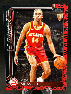 2025-26 Asa Newell Topps Basketball Team Color Border SP Variation #223 Hawks RC