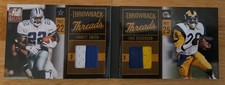 2011 Elite Throwback Threads Emmitt Smith Eric Dickerson Prime Patch Booklet#/25