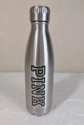  VICTORIA'S SECRET PINK METAL STAINLESS STEEL TWIST CAP 17 OZ WATER BOTTLE NEW
