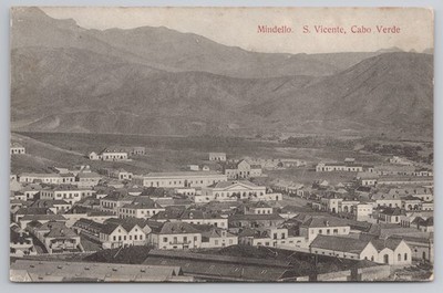Mindello Sao Vicente Kapverde Postkarte [Kabo Verde] Panorama 1911 Briefmarken