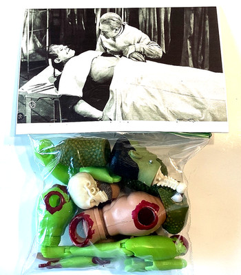 Mego Frankenstein laboratory with Heads  body parts for 8 inch figure