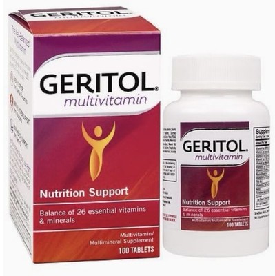 Geritol Multi-Vitamin Nutritional Supplements - 2 Bottles - 200 Tablets Total