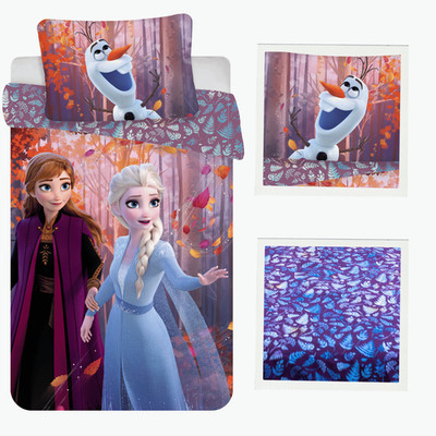 Disney Frozen 2 Bettwäsche Eiskönigin Anna Elsa Kopfkissen Bettdecke 135/140x200