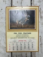 VTG Fin Fur Feather Trading Post & Wildlife Museum Lock Haven PA 1990 Calendar