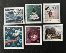 Lot de 6 timbres de Suisse année 2023 / 2024 - Sur Fragment - Briefmarken D88