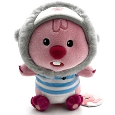 ZANMANG LOOPY Plush Original Pink Beaver Doll Striped Shirt By Iconix NWT NEW