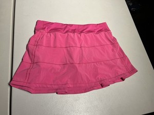 Lululemon Skort Women's 10 Pace Rival Pleated Skirt Pink Gym Yoga Run