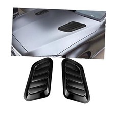 2PCS Hood Air Vents, Hood Scoop Bonnet Intake Cover  13x7 Inch, Black