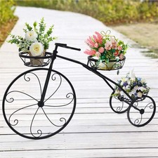 Espositore per vasi di fiori a 3 livelli a forma di bicicletta