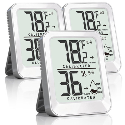3 Pack Room Thermometer Indoor Hygrometer for Home, Digital Sensor Mini Humidity