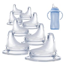 8 Pack Replacement Silicone Spouts Compatible with NUK Learner Cups   Soft Spill