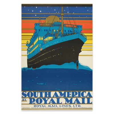 South America by Royal Mail   Vintage Reiseposter von Kenneth D. Shoesmith