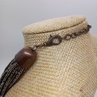 Women's Vintage Necklace Copper And Silver tone multi Stranded Seed bead — photo 2