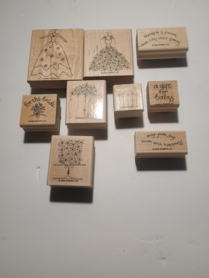 Stampin Up  Blooming With Happiness   2006 Retired Set Of 9 
