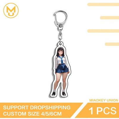 Campus Girl Keyring Futanari Keyholder Line Photo Wall Key Slot Back To School