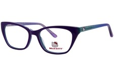 Hello Kitty HK386-2 Eyeglasses Youth Kids Purple Full Rim Oval Shape 50mm