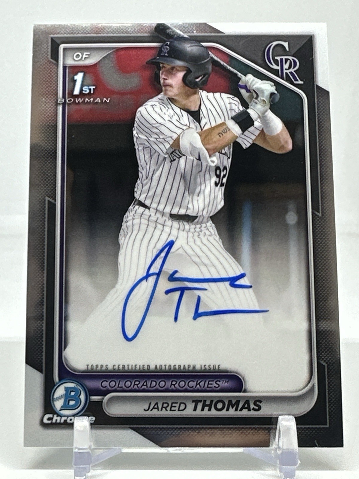 Jared Thomas 2024 Bowman Chrome 1st AUTO RC Rookie Card #CPA-JTH Autograph