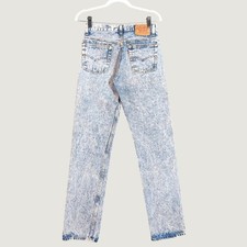 Vintage Levis 501 Acid Wash Jeans Made in the USA 80s 90s Button Fly 27x33