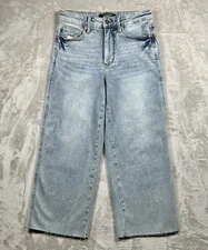 Judy Blue Wide Crop Denim Jeans Women’s 7/28 (Actual 27x24) JB88903 LT Stretch