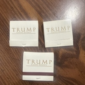 Matchbook Trump Hotels & Casino Resorts Matchbook Full & Unstruck Lot of 3. MAGA