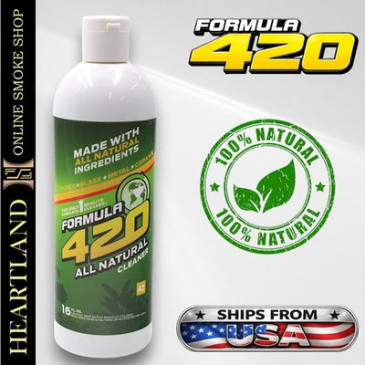 #ad 16oz Formula 4 20 NATURAL Cleaner Bong Bowl Slide Tobacco Smoking Pipe Cleaning $12.99