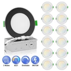 4'' Recessed LED Night Ceiling Downlight 5CCT Dimmable Spot Flat Light 12Pack