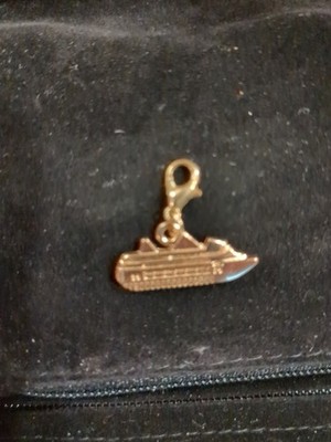 Disney Cruise Line DCL Diamonds International Gold Charm Cruise Ship Symbol