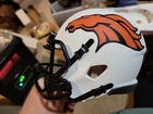 Bill Romanowski  Riddell Mini Helmet Autograph  With Picture Of Him Signing