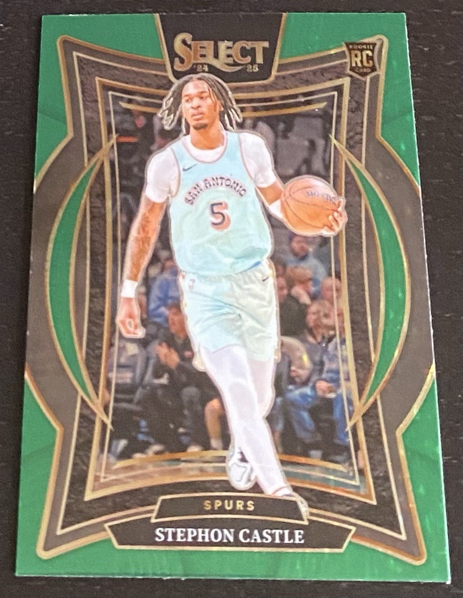 2024-25 Panini Select - Concourse Stephon Castle #72 Green Stars Prizm (RC)
