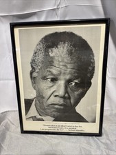 Vintage Framed 18,5x24’’ Nelson Mandela Significant Moment Release From Prison 