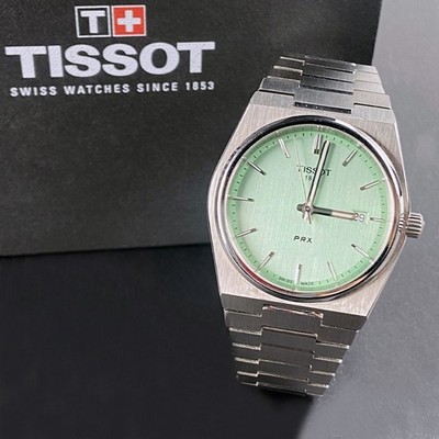 Tissot Classic PRX T137.410.11.091.01 Light Green Dial Men 40mm Quartz Watch