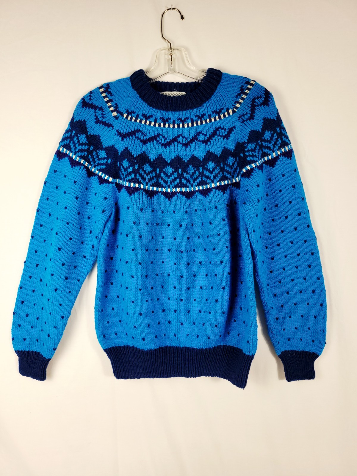Vintage Nomadic Traders Sheepwool Pullover Blue S… - image 5