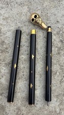 Gothic Skull Designed Walking Cane Handle Handmade Antique Looking Stick Gift