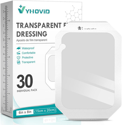 30 Packs Transparent Film Dressing 6'' x 8'' - Waterproof Bandages for Swimming,