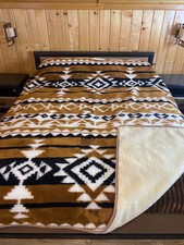 Eco Natural Blanket made of sheep WOOL Size: 200-220 cm/ 80-86 inch Double NEW