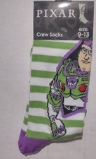 BUZZ LIGHTYEAR - Toy Story - Men's crew socks - size 9-13 - NWT - FREE SHIPPING