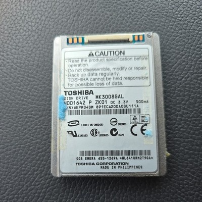 Toshiba 1.8'' 30GB MK3008GAL ZIF Hard Drive for Apple iPod Video Classic 5th 5.5