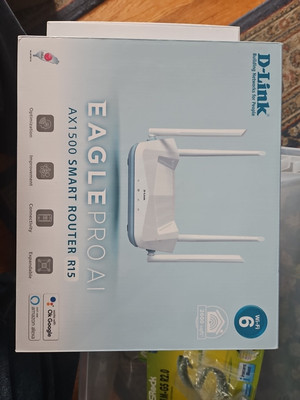 D-Link R15 Eagle Pro AX1500 Smart AI Optimized WiFi 6 Router BRAND NEW