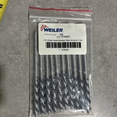 WEILER Single Spiral Abrasive Nylon Brushes 21128 (10 Pack) Made In USA