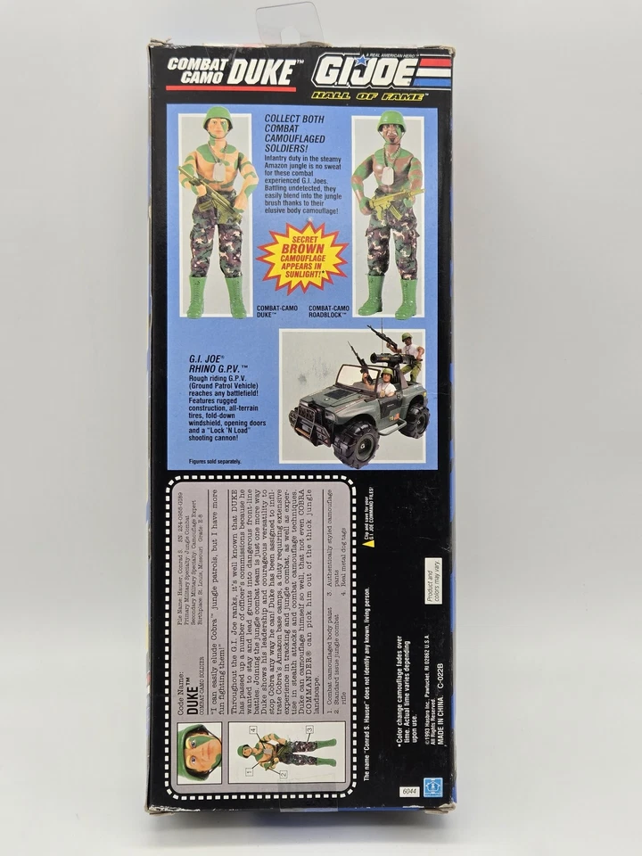 Figura Hasbro 1992 GI Joe Salón de la Fama Combate Camuflaje Duque 12" Sin usar, en caja Foto 2 de 4