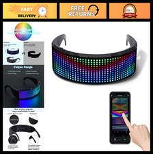 Colorful LED Light Up Glasses - Bluetooth Customizable Flashing Messages Anima